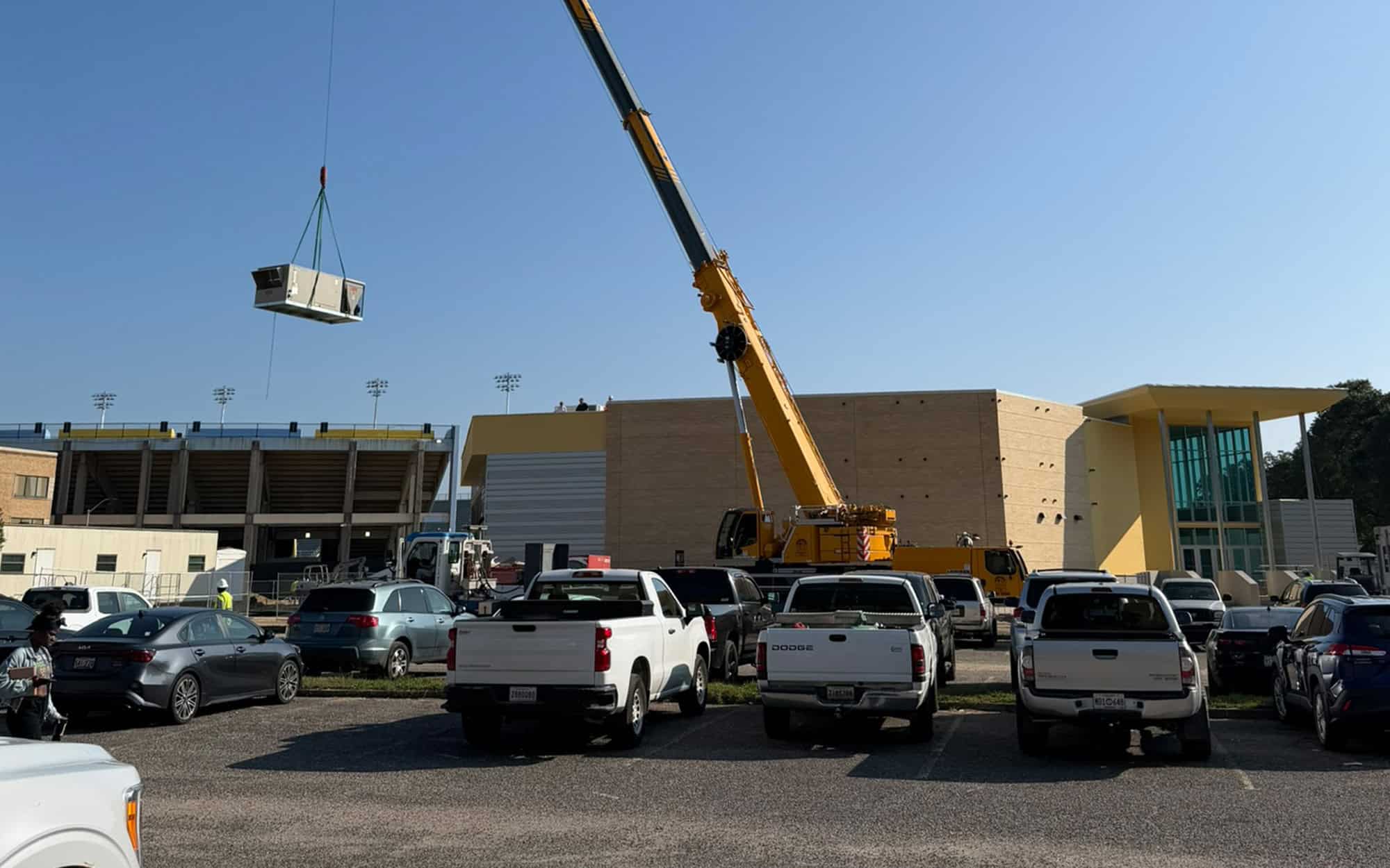 Side View Of Large Crane